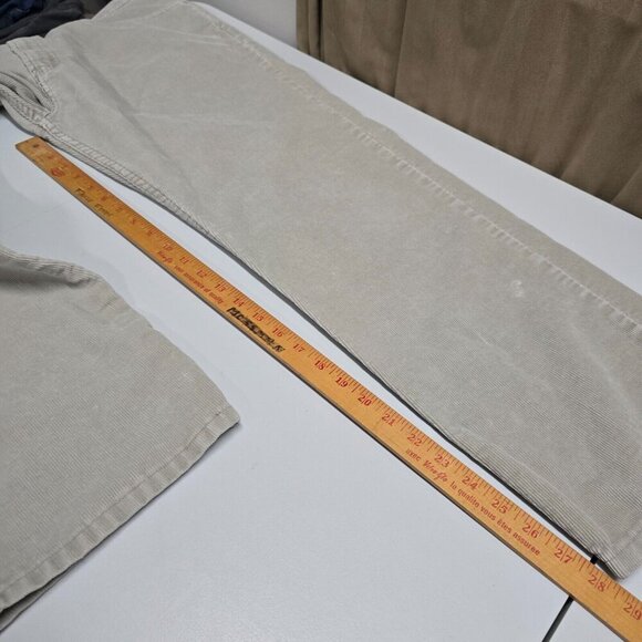 Levi’s 559 Pants Men 38x30 (Fits 37x28) Gray Corduroy Relaxed Straight Y2K Basic - Picture 12 of 14